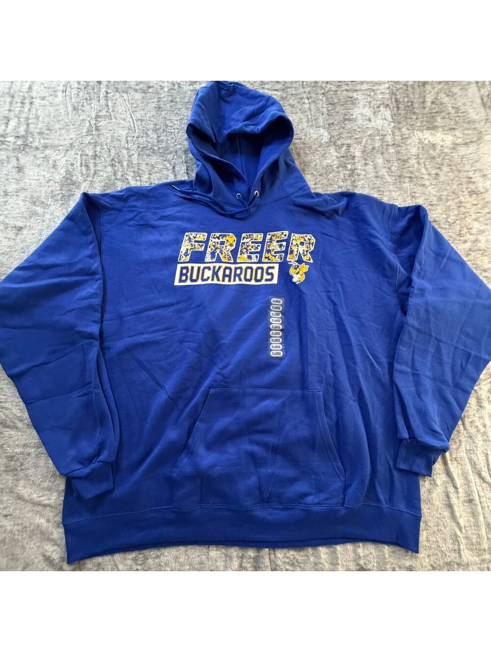 Freer Buckaroos Hoodie Sweatshirt Hanes Size XL Mascot